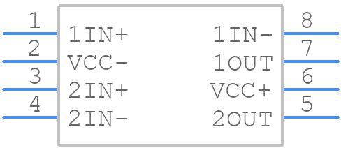 LT1013DID - Texas Instruments - PCB symbol