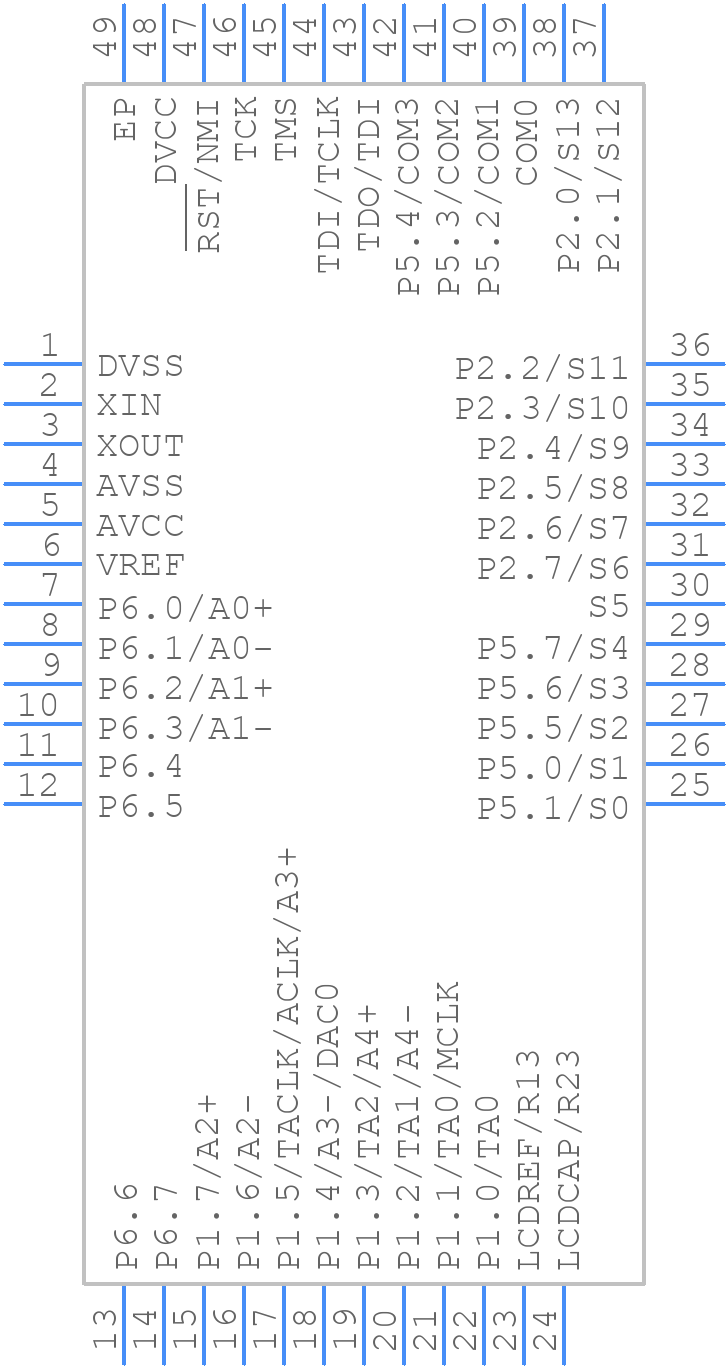 MSP430F4270IRGZT - Texas Instruments - PCB symbol