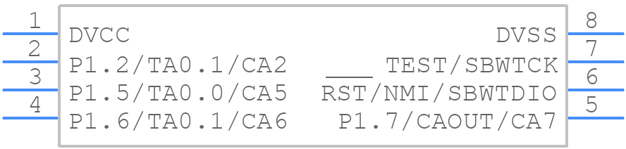 MSP430G2210ID - Texas Instruments - PCB symbol