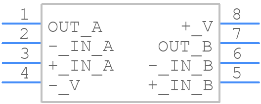 OPA2705UA - Texas Instruments - PCB symbol