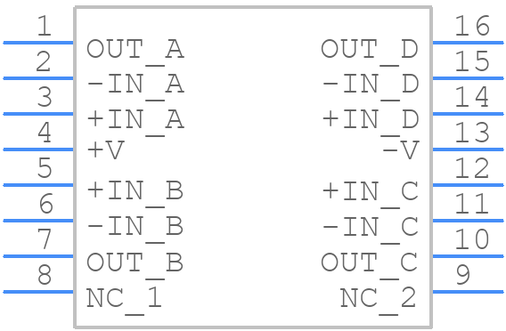 OPA4350EA/250 - Texas Instruments - PCB symbol