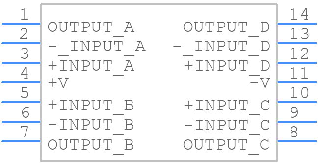 OPA4820IPWT - Texas Instruments - PCB symbol