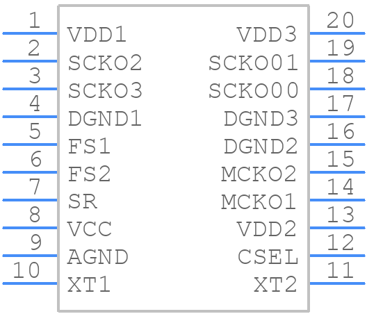 PLL1707DBQ - Texas Instruments - PCB symbol