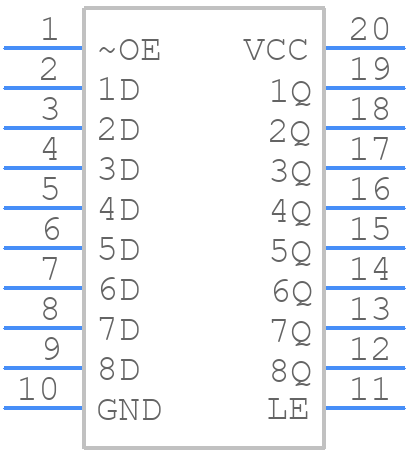 SN74ACT573DW - Texas Instruments - PCB symbol
