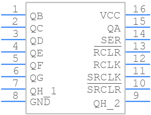 SN74AHCT594PW - Texas Instruments - PCB symbol
