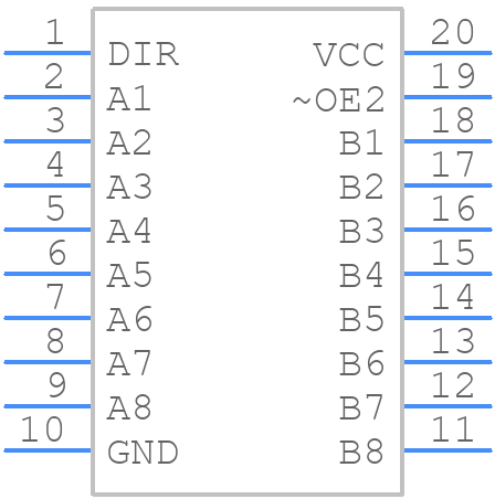 SN74ALS645A-1DW - Texas Instruments - PCB symbol