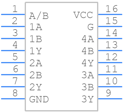 SN74AS157D - Texas Instruments - PCB symbol