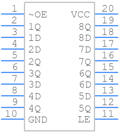 SN74AS373N - Texas Instruments - PCB symbol