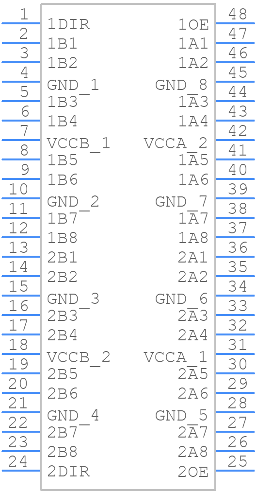 SN74AVC16T245DGGR - Texas Instruments - PCB symbol