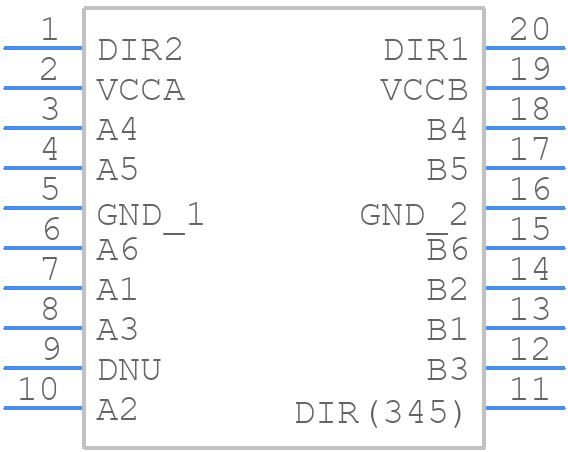 SN74AVC6T622PWR - Texas Instruments - PCB symbol