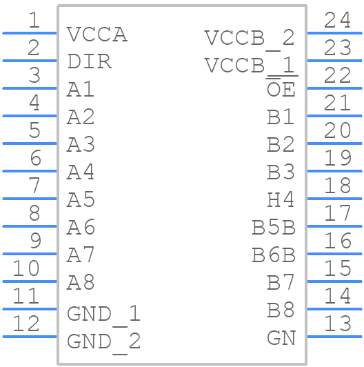 SN74AVCH8T245PWR - Texas Instruments - PCB symbol