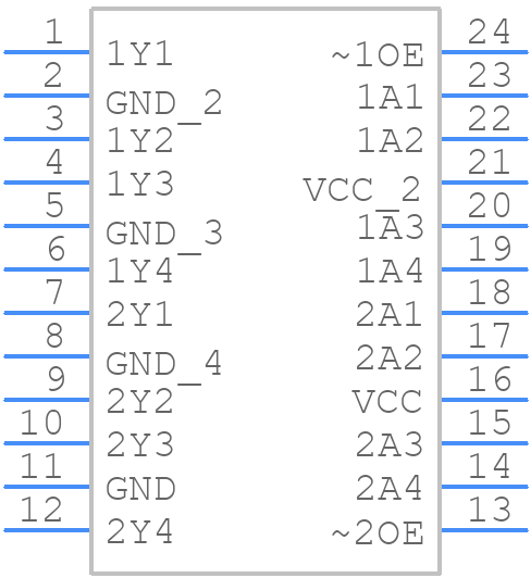 SN74BCT25244DW - Texas Instruments - PCB symbol