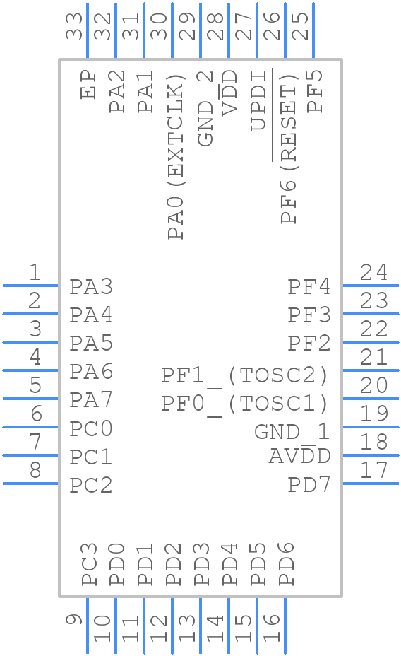 ATMEGA3208-MU - Microchip - PCB symbol