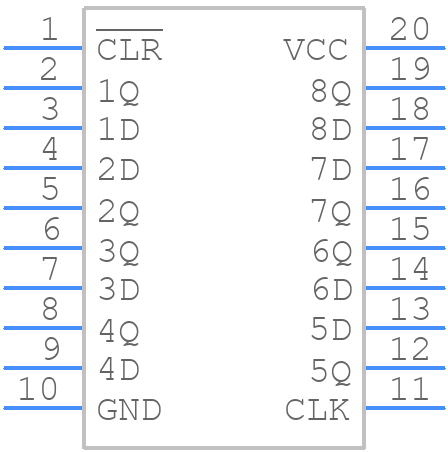 SN74HCT273PW - Texas Instruments - PCB symbol