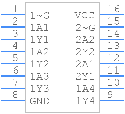 SN74LS368AD - Texas Instruments - PCB symbol