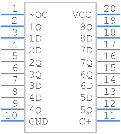 SN74LS374DW - Texas Instruments - PCB symbol