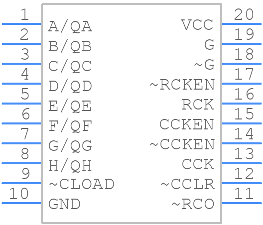 SN74LS593DW - Texas Instruments - PCB symbol