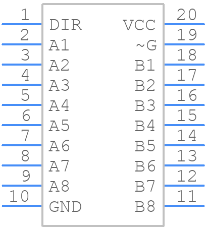 SN74LS645DW - Texas Instruments - PCB symbol