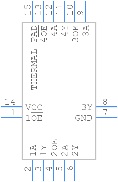 SN74LVC125ARGYR - Texas Instruments - PCB symbol