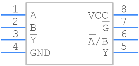 SN74LVC2G157DCUT - Texas Instruments - PCB symbol