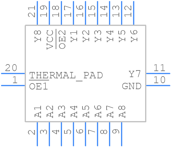 SN74LVC541ARGYR - Texas Instruments - PCB symbol