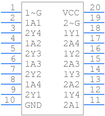 SN74S240N - Texas Instruments - PCB symbol