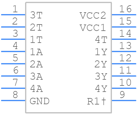SN75154D - Texas Instruments - PCB symbol