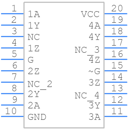 SN75LBC172ADW - Texas Instruments - PCB symbol