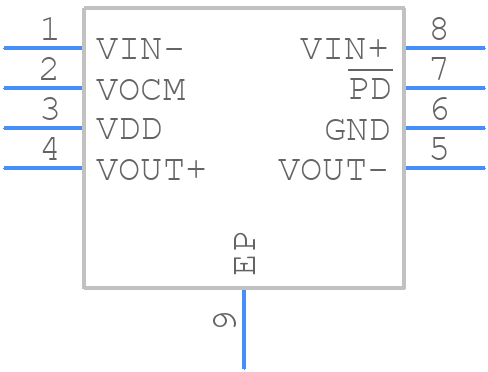 THS4120IDGN - Texas Instruments - PCB symbol