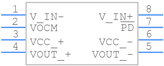 THS4131CDGK - Texas Instruments - PCB symbol
