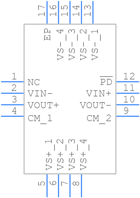 THS4511RGTT - Texas Instruments - PCB symbol