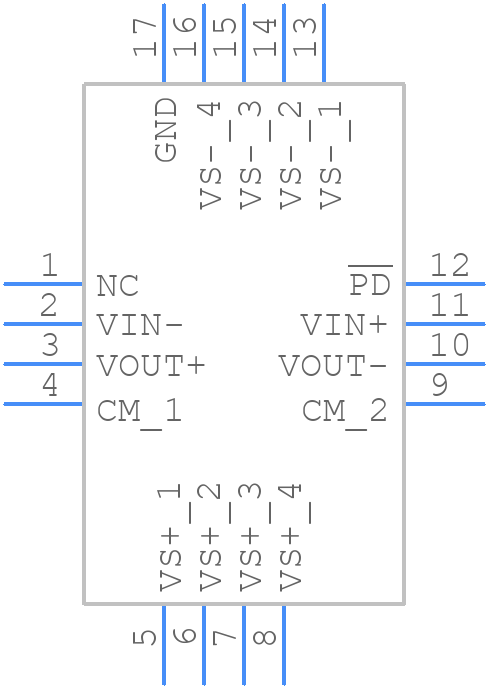 THS4513RGTT - Texas Instruments - PCB symbol