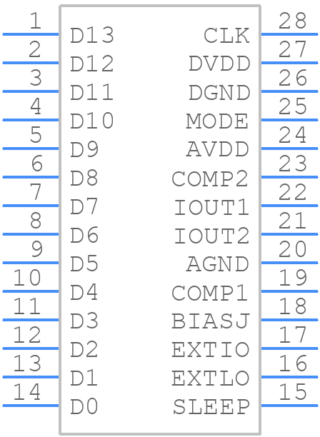 THS5671AIDW - Texas Instruments - PCB symbol
