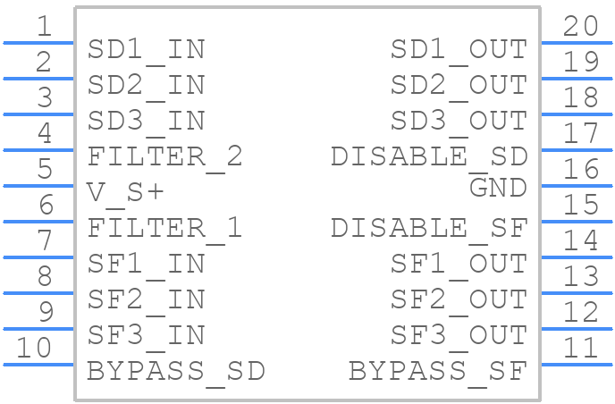 THS7368IPW - Texas Instruments - PCB symbol