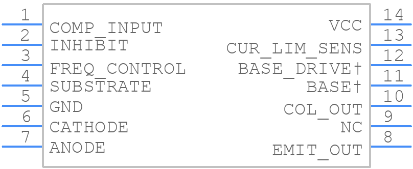 TL497ACD - Texas Instruments - PCB symbol
