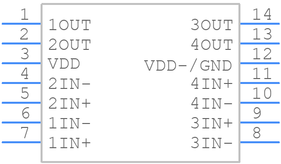 TLC354CD - Texas Instruments - PCB symbol