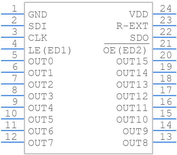 TLC5926IDWR - Texas Instruments - PCB symbol