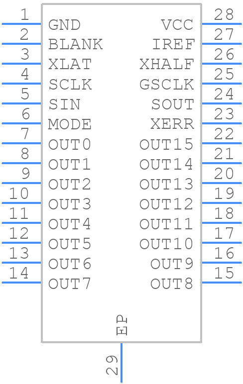TLC5946PWP - Texas Instruments - PCB symbol