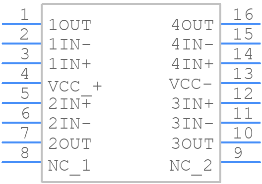 TLE2144IDW - Texas Instruments - PCB symbol