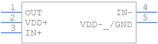 TLV2721IDBVR - Texas Instruments - PCB symbol