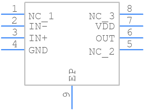 TLV4111IDGN - Texas Instruments - PCB symbol