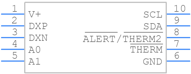 TMP435ADGST - Texas Instruments - PCB symbol
