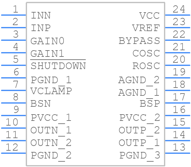 TPA3007D1PW - Texas Instruments - PCB symbol
