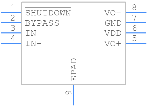 TPA6204A1DRB - Texas Instruments - PCB symbol