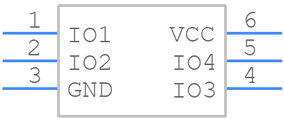 TPD4E001DCKR - Texas Instruments - PCB symbol