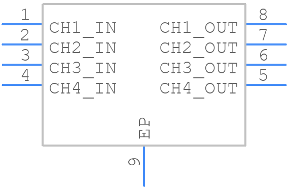TPD4F003DQDR - Texas Instruments - PCB symbol