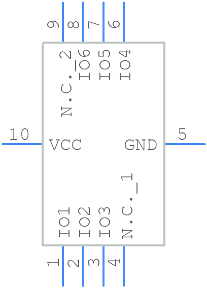 TPD6E001RSER - Texas Instruments - PCB symbol