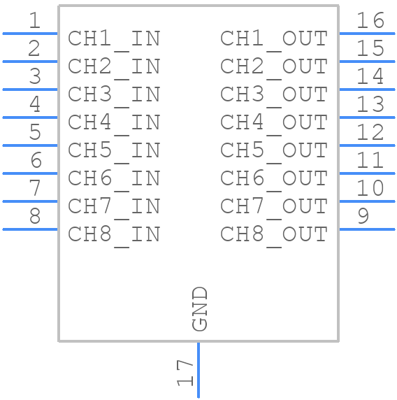 TPD8F003DQDR - Texas Instruments - PCB symbol