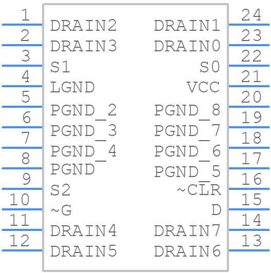TPIC6A259DW - Texas Instruments - PCB symbol