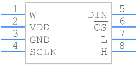 TPL0501-100DCNR - Texas Instruments - PCB symbol